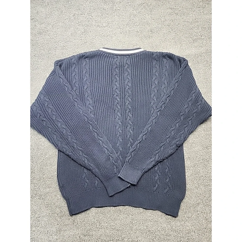 Vintage Dockers cable knit Heavy cotton sweater Mens Size Large